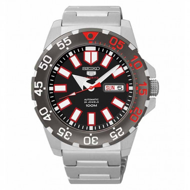 Seiko 5 SRP487K1 Sports Black Red Silver