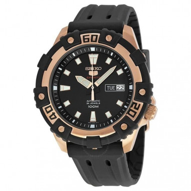 Seiko 5 SRP480K1 Sports Black Rose Gold