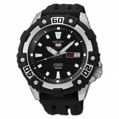 Seiko 5 SRP475K1 Sports Black Silver Black