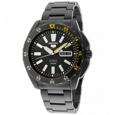 Seiko 5 SRP363K1 Sports Full Black Yellow