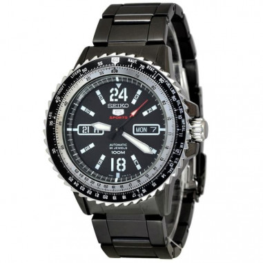 Seiko 5 SRP355K1 Sports Full Black Silver