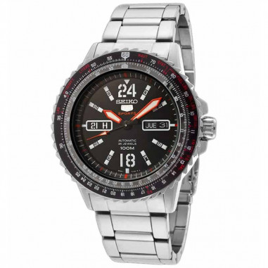 Seiko 5 SRP353K1 Sports Silver Black Red