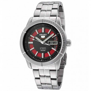 Seiko 5 SRP339K1 Sports Silver Black Red