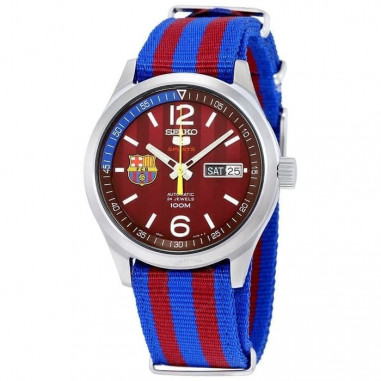 Seiko 5 SRP305K1 Sports Barcelona Blue Red Brown