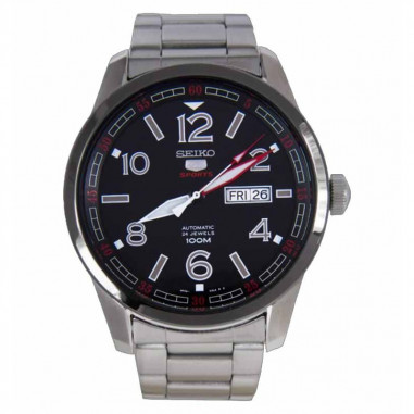 Seiko 5 SRP629K1 Sports Silver Black Red