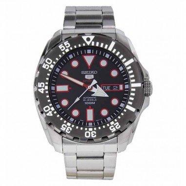 Seiko 5 SRP603K1 Sports Silver Black Red