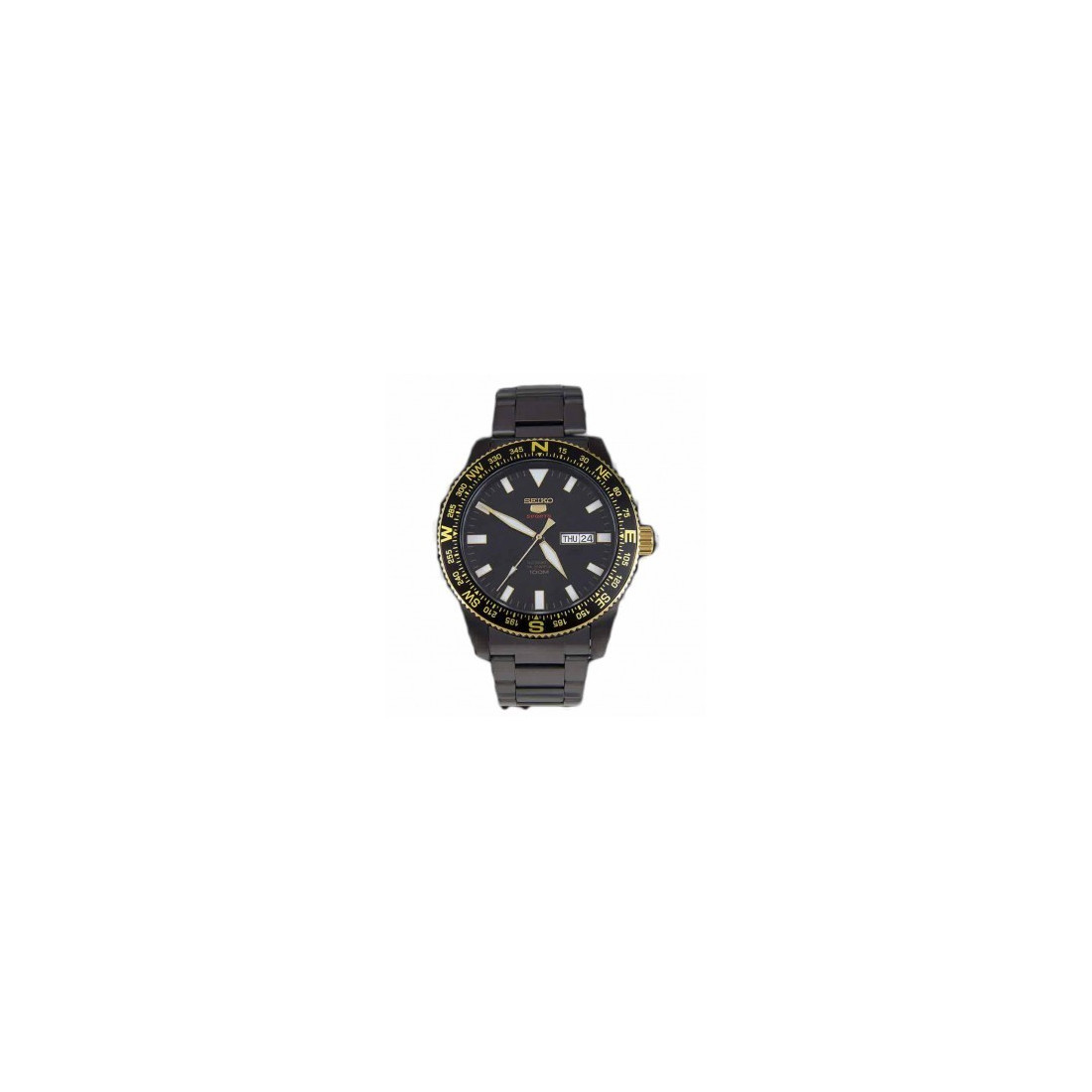 Seiko 5 SRP670K1 Sports Black Gold Automatic Jam Tangan Pria