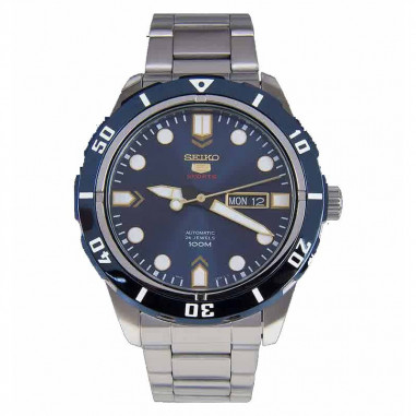 Seiko 5 SRP677K1 Sports Automatic Silver Blue Gold