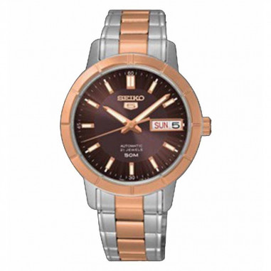 Seiko 5 SNK890K1 Automatic Silver Rose Gold Brown