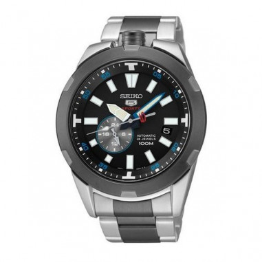 Seiko 5 Sports SSA171K1 Men Automatic Black Dial Dual Tone