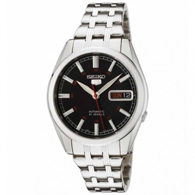 Seiko 5 SNKH09K1 Full Silver Black Red SNKH09