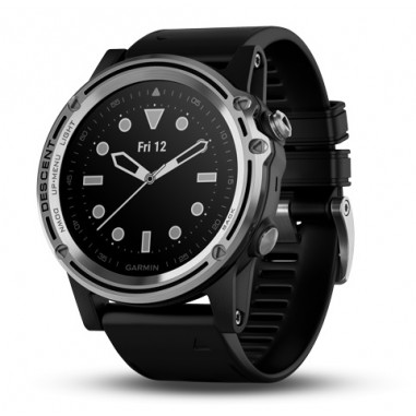 Garmin Descent Mk1 Silver Sapphire with Black Band