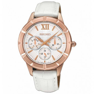 Seiko SKY694P1 Ladies White Rose Gold