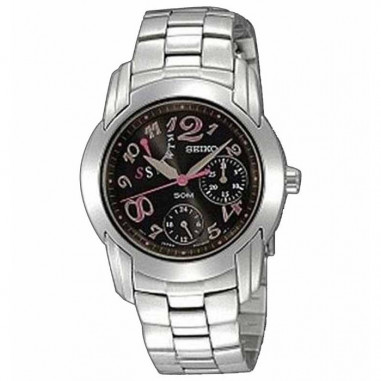 Seiko SPA879P1 Ladies Silver Black Pink