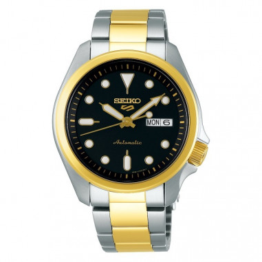 Seiko 5 Sports SRPE60K1 Black Dial Dual Tone SRPE60