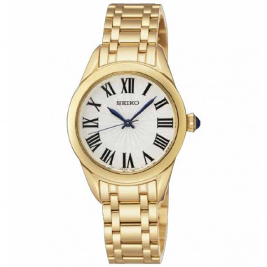 Seiko SRZ384P1 Ladies Full Gold White