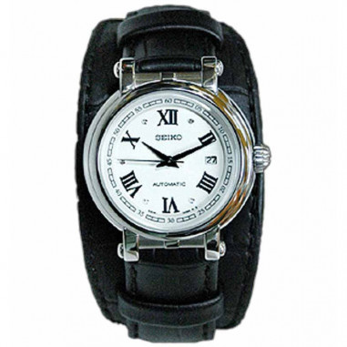 Seiko SUF029K2 Ladies Black Silver Automatic