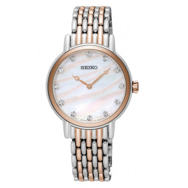 Seiko Classic SFQ806P1 White Dial Stainless Steel Bracelet