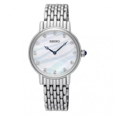 Seiko Classic SFQ807P1 White Dial Stainless Steel Bracelet