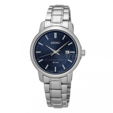Seiko Classic SUR749P1 Blue Dial Date Display Stainless Steel Bracelet