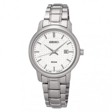 Seiko Classic SUR751P1 Silver Dial Date Display Stainless Steel Bracel