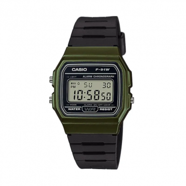 Casio General F-91WM-3ADF Digital Dial Black Resin