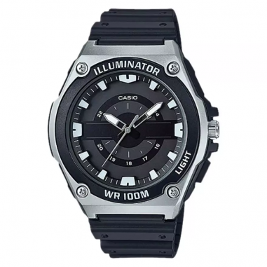 Casio General MWD-100H-1AVDF Black Dial Black Resin Strap