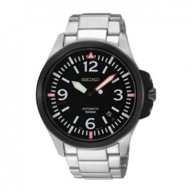 Seiko SRP027 Automatic Silver Black Red