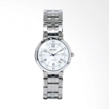 Seiko Automatic SNH025 Men White Dial Stainless Steel Watch