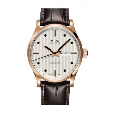 Mido M005.430.36.031.80 Multifront Automatic Silver Dial Brown Leather Strap