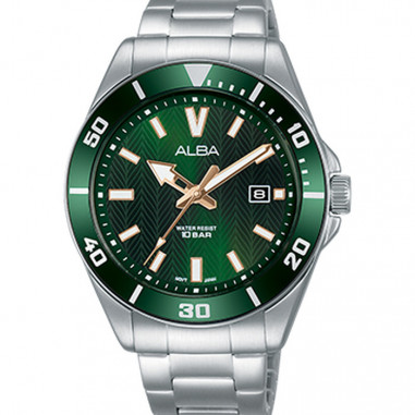 Alba Ag8J31X1 Green Dial Men Watch