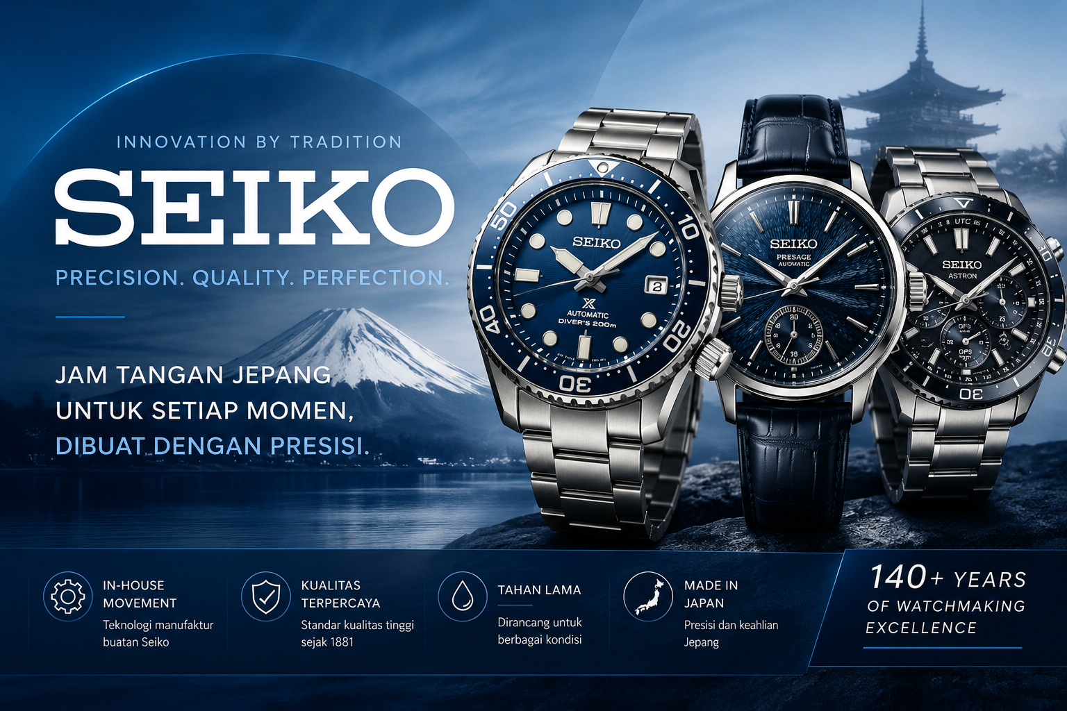 Seiko: Inovasi Jam Tangan Jepang yang Memadukan Presisi, Tradisi, dan Teknologi