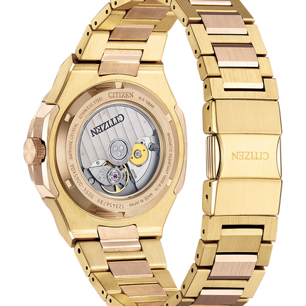 Citizen Series8 NB6033-51E Automatic GMT Black Dial Gold Stainless Steel Strap