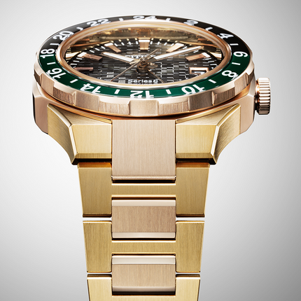 Citizen Series8 NB6033-51E Automatic GMT Black Dial Gold Stainless Steel Strap