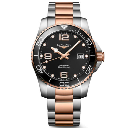 Longines Hydroconquest L3.781.3.58.7 41MM Black Dial Two Tone
