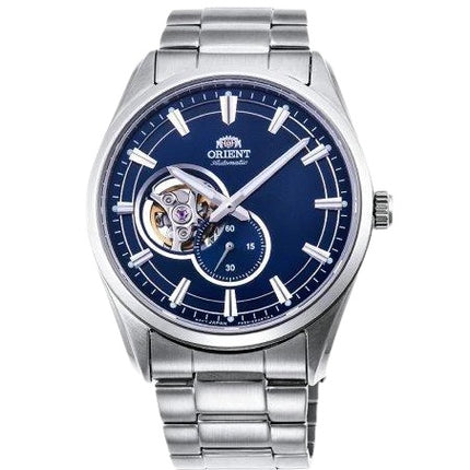 Orient Contemporary RA-AR0003L Men Automatic Open Heart Blue Dial Metal Strap