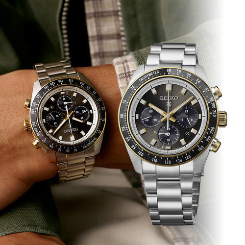 Seiko Prospex Speedtimer Solar HBJ002P1 Grey Dial Stainless Steel