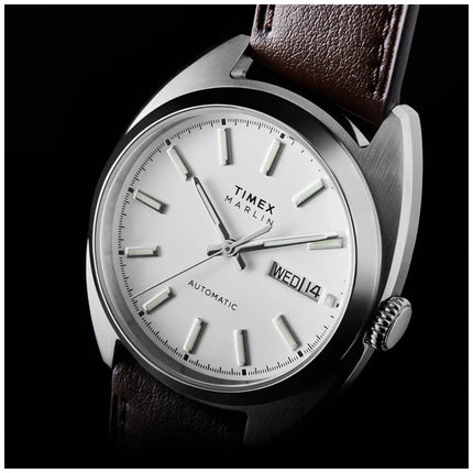 Timex TW2Y65200 Marlin Draper Automatic 37mm Leather Strap