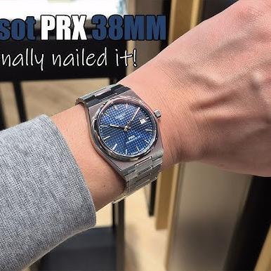 Tissot PRX 38mm T-Classic T137.807.44.041.00 Men Blue Dial Grey Titanium Strap
