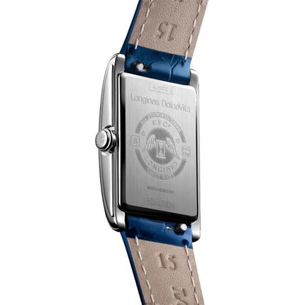 Longines Dolcevita L5.255.4.71.7 Silver Flinque Dial Blue Alligator Leather Strap