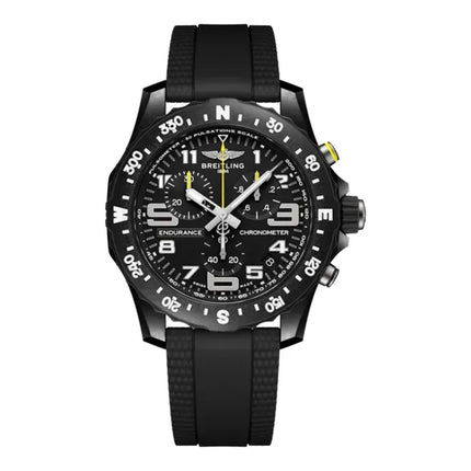 Breitling Endurance Pro 44 X82310E51B1S2 Men Chronometer Black Dial Black Rubber Strap