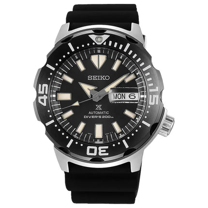 Seiko Prospex SRPD27K1 Monster Automatic Divers 200M Black Dial Black Rubber Strap