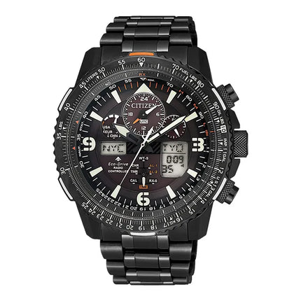 Citizen Promaster JY8085-81E Skyhawk Eco Drive Men Analog Digital Dial Black Stainless Steel Strap