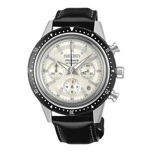 Seiko Presage SRQ031J1 Auto Chrono 55th Anniversary Black Leather Strap Limited Edition