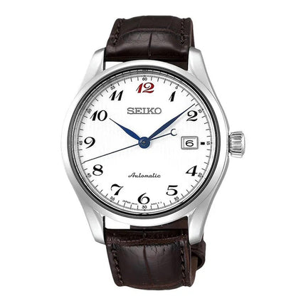 Seiko Presage SPB039J1 Automatic White Dial Brown Leather Strap