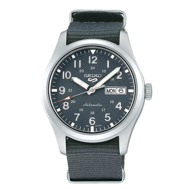 Seiko 5 Sports SRPG31K1 Field Sports Style Automatic Dark Grey Dial Dark Grey Nylon Strap