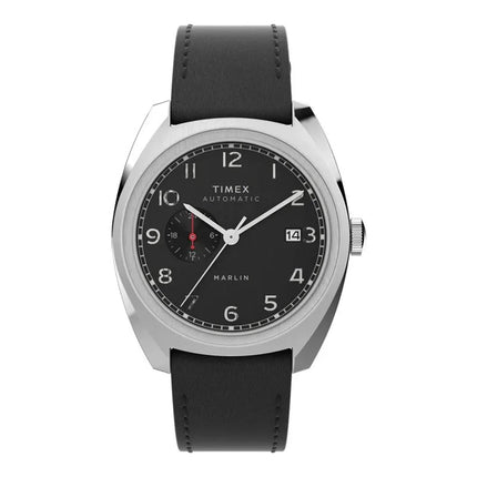 Timex Marlin TW2V62100 Automatic Sub-Dial Black Dial Black Leather Strap