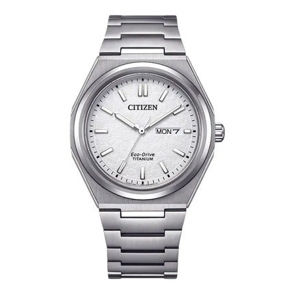 Citizen Eco Drive AW0130-85A Zenshin Super Titanium Silver Dial Titanium Strap