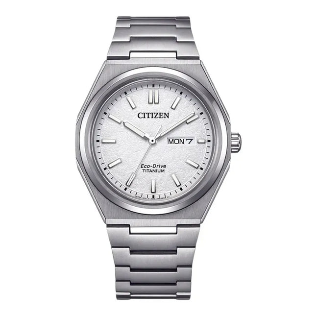Citizen Eco Drive AW0130-85A Zenshin Super Titanium Silver Dial Titanium Strap