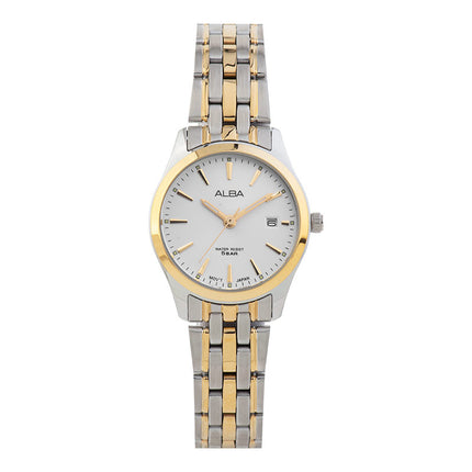 Alba AH7BN2X1 Ladies Silver Dial Dual Tone Stainless Steel Strap